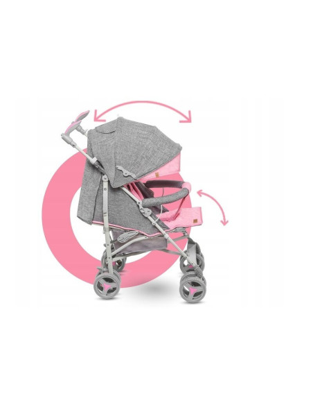 BN-LO-IRMA_PINK,Lionelo - Carucior sport Irma, Cu husa de picioare, Cu plasa de tantari, Conform cu standardul european de secur