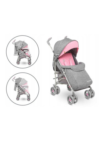 BN-LO-IRMA_PINK,Lionelo - Carucior sport Irma, Cu husa de picioare, Cu plasa de tantari, Conform cu standardul european de secur