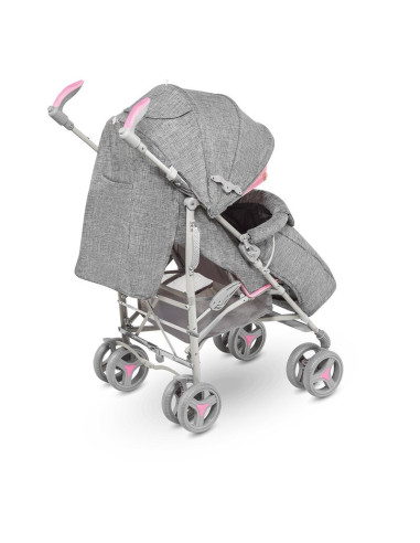 BN-LO-IRMA_PINK,Lionelo - Carucior sport Irma, Cu husa de picioare, Cu plasa de tantari, Conform cu standardul european de secur