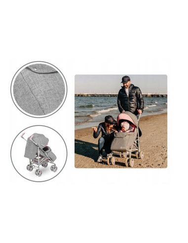 BN-LO-IRMA_PINK,Lionelo - Carucior sport Irma, Cu husa de picioare, Cu plasa de tantari, Conform cu standardul european de secur