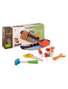 BN-80022,Joueco - Trusa de scule din lemn certificat FSC, 33.5x14 cm, 9 piese, Multicolor