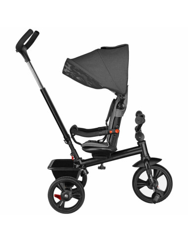 BN-LO-HAARI_STONE_GREY,Lionelo - Tricicleta Haari, Suport picioare, Control al directiei, Scaun reversibil, Rotire 360 grade, Pl