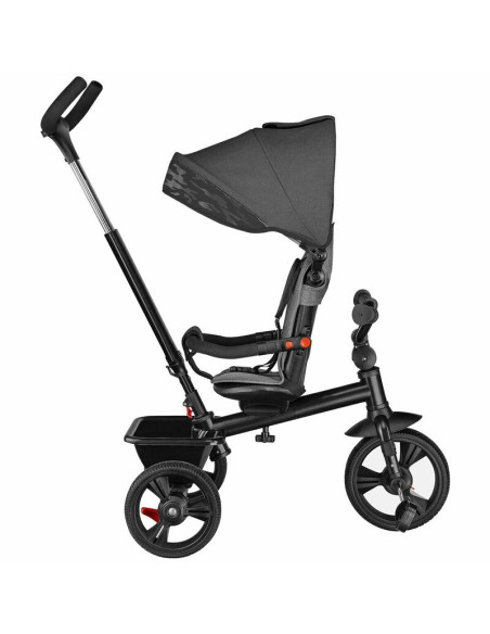 BN-LO-HAARI_STONE_GREY,Lionelo - Tricicleta Haari, Suport picioare, Control al directiei, Scaun reversibil, Rotire 360 grade, Pl