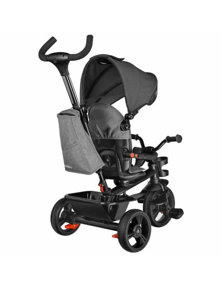 BN-LO-HAARI_STONE_GREY,Lionelo - Tricicleta Haari, Suport picioare, Control al directiei, Scaun reversibil, Rotire 360 grade, Pl