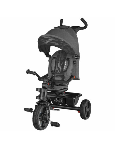 BN-LO-HAARI_STONE_GREY,Lionelo - Tricicleta Haari, Suport picioare, Control al directiei, Scaun reversibil, Rotire 360 grade, Pl