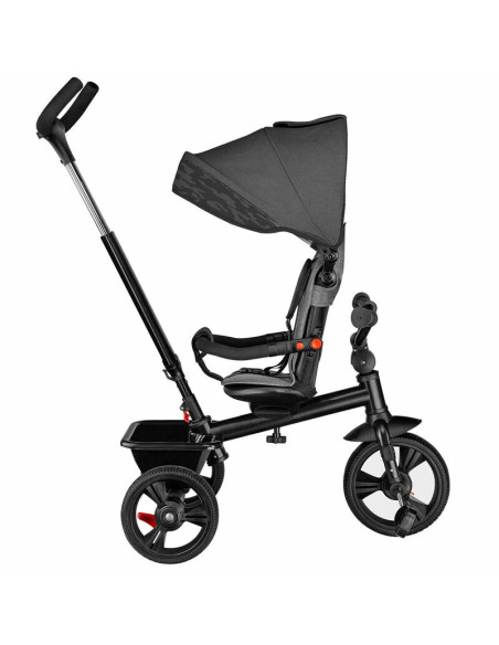 BN-LO-HAARI_STONE_GREY,Lionelo - Tricicleta Haari, Suport picioare, Control al directiei, Scaun reversibil, Rotire 360 grade, Pl