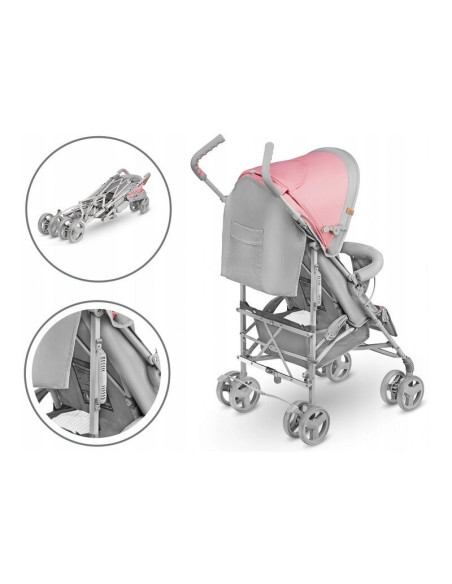 BN-LO-ELIA_TROPICAL_PINK,Lionelo - Carucior sport Elia Tropical, Cu husa de picioare, Cu plasa de tantari, Conform cu standardul