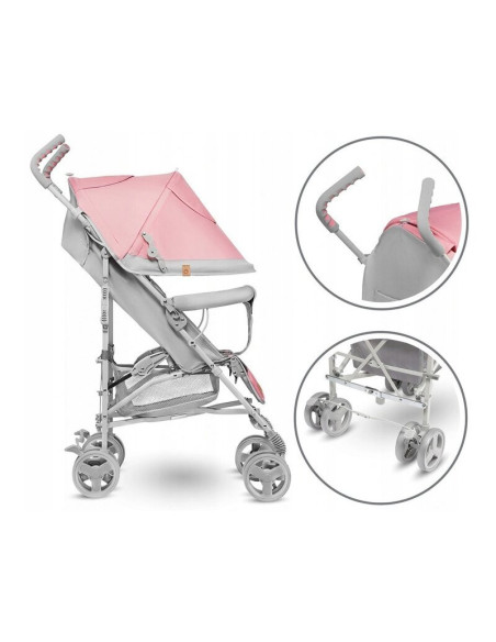 BN-LO-ELIA_TROPICAL_PINK,Lionelo - Carucior sport Elia Tropical, Cu husa de picioare, Cu plasa de tantari, Conform cu standardul