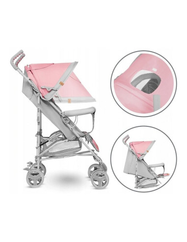 BN-LO-ELIA_TROPICAL_PINK,Lionelo - Carucior sport Elia Tropical, Cu husa de picioare, Cu plasa de tantari, Conform cu standardul