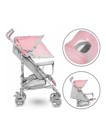 BN-LO-ELIA_TROPICAL_PINK,Lionelo - Carucior sport Elia Tropical, Cu husa de picioare, Cu plasa de tantari, Conform cu standardul