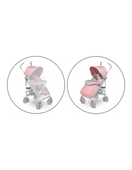BN-LO-ELIA_TROPICAL_PINK,Lionelo - Carucior sport Elia Tropical, Cu husa de picioare, Cu plasa de tantari, Conform cu standardul