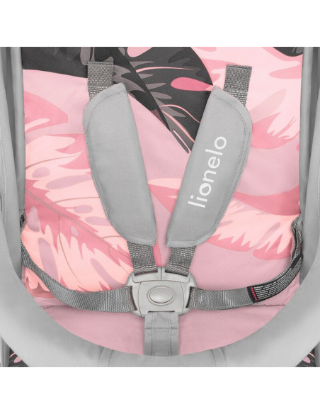 BN-LO-ELIA_TROPICAL_PINK,Lionelo - Carucior sport Elia Tropical, Cu husa de picioare, Cu plasa de tantari, Conform cu standardul