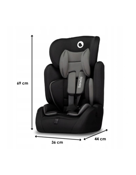 BN-LO-LEVI_SIMPLE_BLACK,Lionelo - Scaun auto Levi Simple, 9-36 Kg, Conform cu standardul european de securitate ECE R44/04, Negr