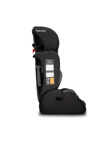 BN-LO-LEVI_SIMPLE_BLACK,Lionelo - Scaun auto Levi Simple, 9-36 Kg, Conform cu standardul european de securitate ECE R44/04, Negr