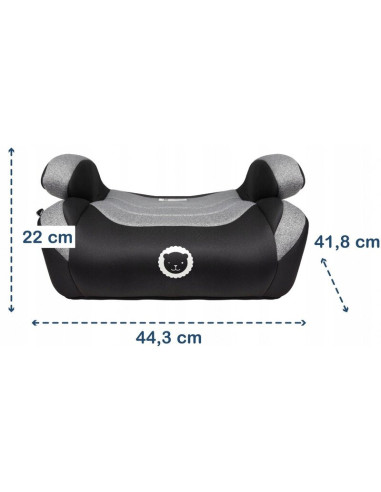 BN-LO-LUUK_FIX_GREY,Lionelo - Inaltator auto Luuk Fix, 22-36 Kg, cu Isofix, Conform cu standardul european de securitate ECER44/