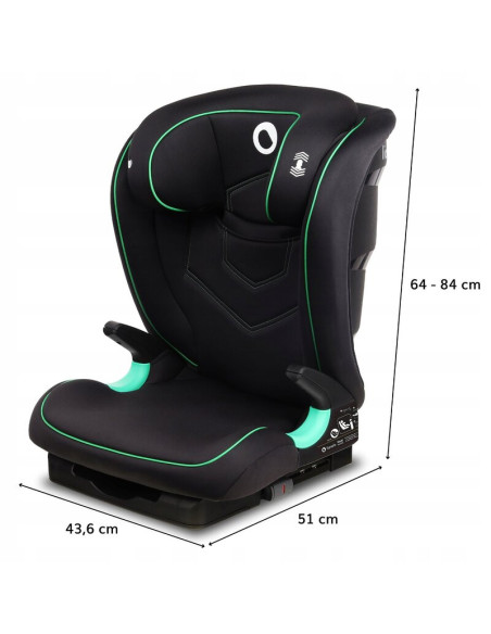BN-LO-NEAL_BLACK_ONYX,Lionelo - Scaun auto Neal Onix Spatar reglabil, Baza i-size, 15-36 Kg, cu Isofix, Conform cu standardul eu