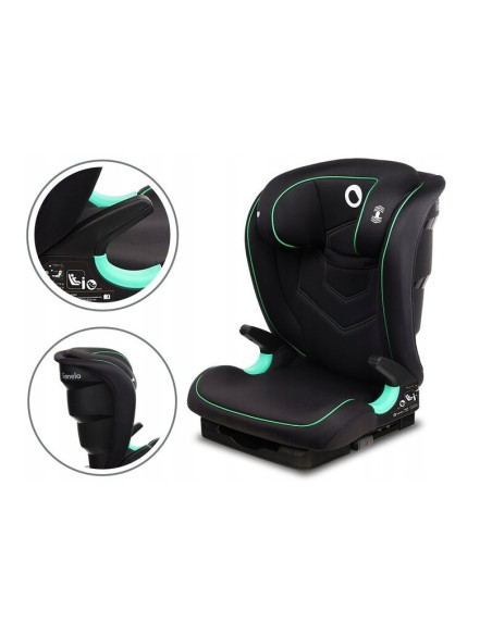 BN-LO-NEAL_BLACK_ONYX,Lionelo - Scaun auto Neal Onix Spatar reglabil, Baza i-size, 15-36 Kg, cu Isofix, Conform cu standardul eu