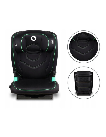 BN-LO-NEAL_BLACK_ONYX,Lionelo - Scaun auto Neal Onix Spatar reglabil, Baza i-size, 15-36 Kg, cu Isofix, Conform cu standardul eu