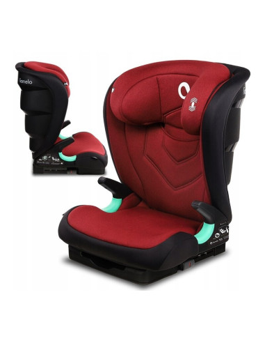 BN-LO-NEAL_RED_BURGUNDY,Lionelo - Scaun auto Neal Burgundy Spatar reglabil, Baza i-size, 15-36 Kg, cu Isofix, Conform cu standar