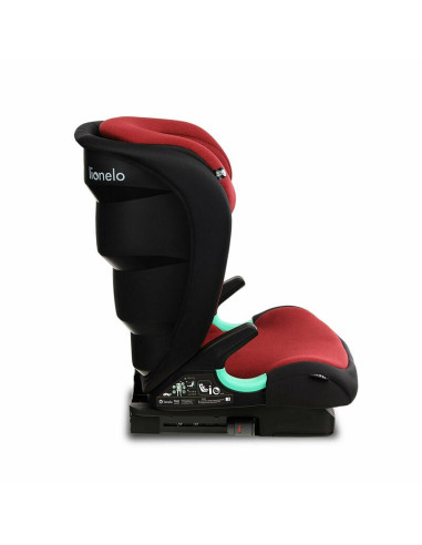 BN-LO-NEAL_RED_BURGUNDY,Lionelo - Scaun auto Neal Burgundy Spatar reglabil, Baza i-size, 15-36 Kg, cu Isofix, Conform cu standar