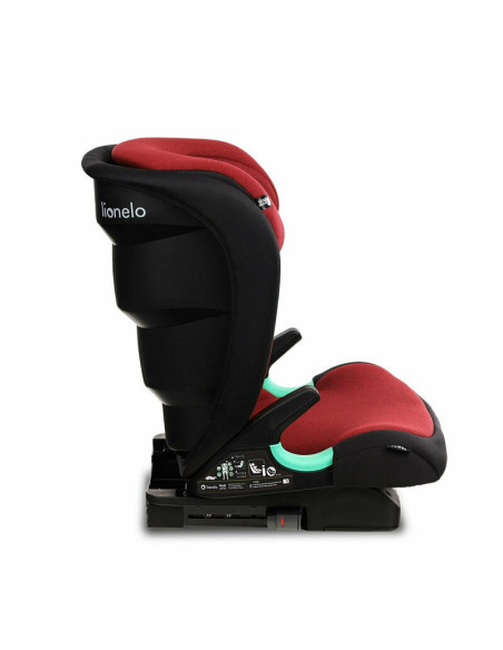 BN-LO-NEAL_RED_BURGUNDY,Lionelo - Scaun auto Neal Burgundy Spatar reglabil, Baza i-size, 15-36 Kg, cu Isofix, Conform cu standar