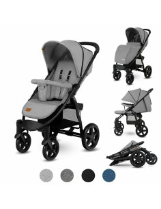 BN-LO-ANNET_PLUS_CONCRETE,Lionelo - Carucior sport Annet Plus, De la nastere, Cu accesorii si capotina XXL reglabila, 0 - 22 Kg, 2