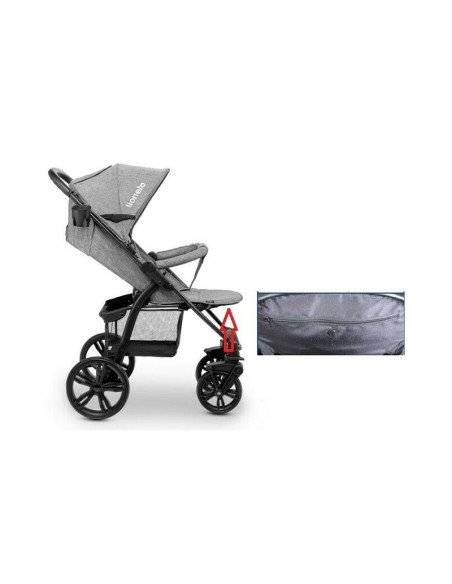 BN-LO-ANNET_PLUS_CONCRETE,Lionelo - Carucior sport Annet Plus, De la nastere, Cu accesorii si capotina XXL reglabila, 0 - 22 Kg,