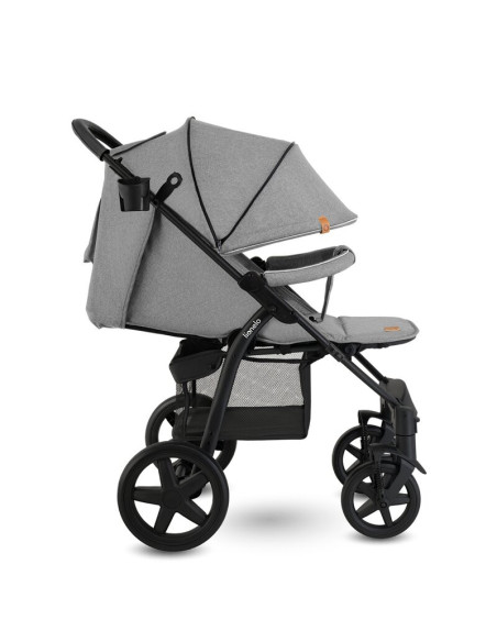 BN-LO-ANNET_PLUS_CONCRETE,Lionelo - Carucior sport Annet Plus, De la nastere, Cu accesorii si capotina XXL reglabila, 0 - 22 Kg,