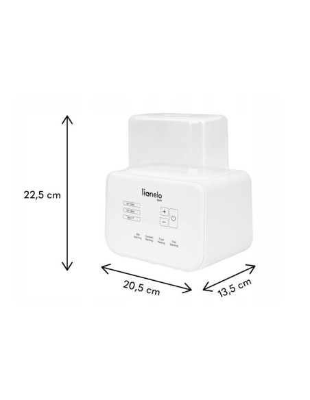 BN-LOC-THERMUP-DOUBLE_WHITE,Lionelo - Incalzitor biberoane ThermUp Double, 2 biberoane, 3 - 5 min, Temperatura constanta pana la