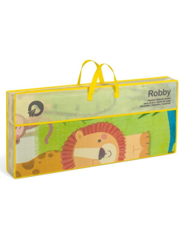 BN-LOE-ROBBY_MULTICOLOR,Lionelo - Covoras educativ Robby, Pliabil, Impermeabil, Dimensiune mare, 200 x 180 cm, Cu Imprimeu pe am