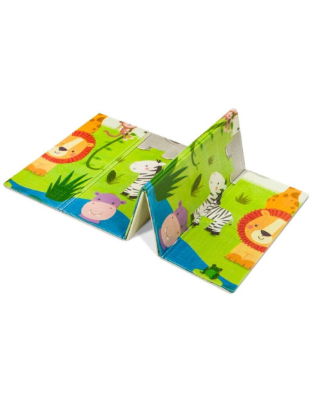 BN-LOE-ROBBY_MULTICOLOR,Lionelo - Covoras educativ Robby, Pliabil, Impermeabil, Dimensiune mare, 200 x 180 cm, Cu Imprimeu pe am