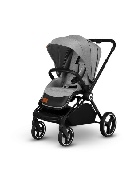 BN-LO-MIKA_2IN1_GREY_STONE,Lionelo - Carucior Mika, 2 in 1, Cadru din aluminiu, Cu landou intarit si salteluta moale, Reversibil