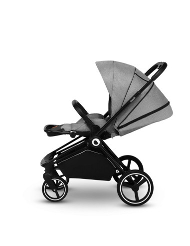 BN-LO-MIKA_2IN1_GREY_STONE,Lionelo - Carucior Mika, 2 in 1, Cadru din aluminiu, Cu landou intarit si salteluta moale, Reversibil