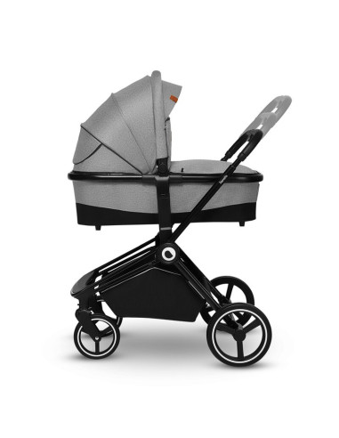 BN-LO-MIKA_2IN1_GREY_STONE,Lionelo - Carucior Mika, 2 in 1, Cadru din aluminiu, Cu landou intarit si salteluta moale, Reversibil