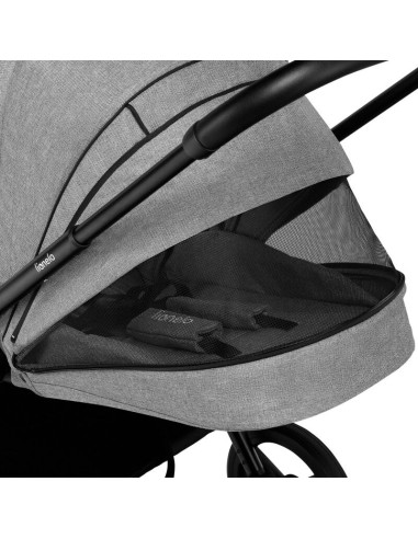 BN-LO-MIKA_2IN1_GREY_STONE,Lionelo - Carucior Mika, 2 in 1, Cadru din aluminiu, Cu landou intarit si salteluta moale, Reversibil