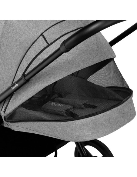 BN-LO-MIKA_2IN1_GREY_STONE,Lionelo - Carucior Mika, 2 in 1, Cadru din aluminiu, Cu landou intarit si salteluta moale, Reversibil