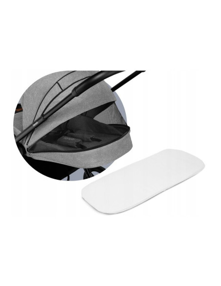 BN-LO-MIKA_2IN1_GREY_STONE,Lionelo - Carucior Mika, 2 in 1, Cadru din aluminiu, Cu landou intarit si salteluta moale, Reversibil