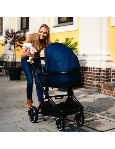 BN-LO-MIKA_2IN1_GREY_STONE,Lionelo - Carucior Mika, 2 in 1, Cadru din aluminiu, Cu landou intarit si salteluta moale, Reversibil