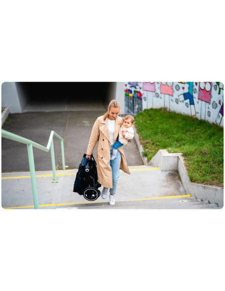 BN-LO-MIKA_2IN1_GREY_STONE,Lionelo - Carucior Mika, 2 in 1, Cadru din aluminiu, Cu landou intarit si salteluta moale, Reversibil