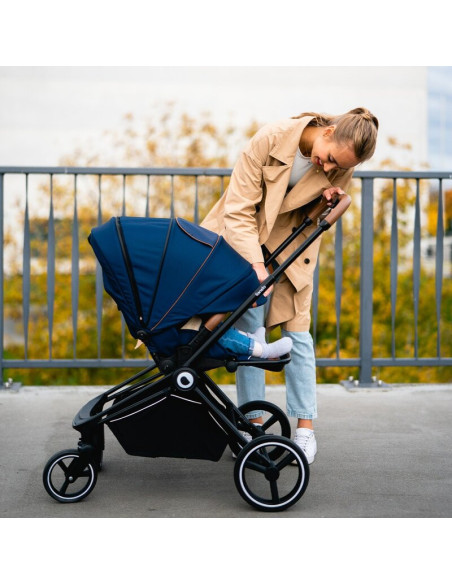 BN-LO-MIKA_2IN1_GREY_STONE,Lionelo - Carucior Mika, 2 in 1, Cadru din aluminiu, Cu landou intarit si salteluta moale, Reversibil