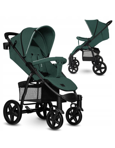 BN-LO-ANNET_TOUR_GREEN _TURQUOISE,Lionelo - Carucior sport Annet Tour, De la nastere, Cu capotina impermeabila, Cu filtru UPF 50