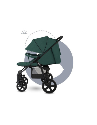 BN-LO-ANNET_TOUR_GREEN _TURQUOISE,Lionelo - Carucior sport Annet Tour, De la nastere, Cu capotina impermeabila, Cu filtru UPF 50