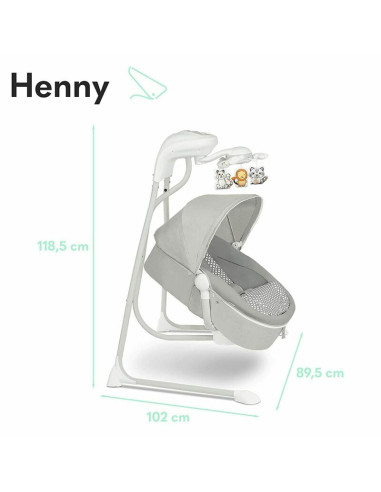 BN-LO-HENNY_GREY_DOVE,Lionelo - Balansoar electric, Leagan si sezlong pentru bebelusi, Henny, 3 in 1, Cu functie de inclinare,10