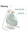 BN-LO-HENNY_GREY_DOVE,Lionelo - Balansoar electric, Leagan si sezlong pentru bebelusi, Henny, 3 in 1, Cu functie de inclinare,10