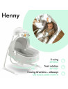 BN-LO-HENNY_GREY_DOVE,Lionelo - Balansoar electric, Leagan si sezlong pentru bebelusi, Henny, 3 in 1, Cu functie de inclinare,10