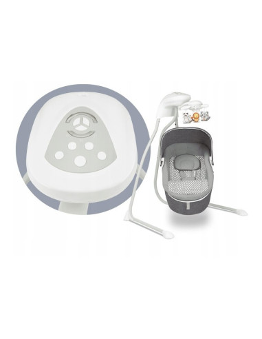 BN-LO-HENNY_GREY_STONE,Lionelo - Balansoar electric, Leagan si sezlong pentru bebelusi, Henny, 3 in 1, Cu functie de inclinare,1