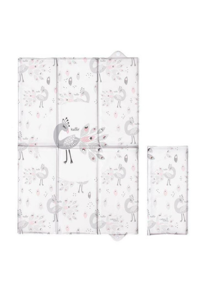 BN-W-305-120-608,Ceba Baby - Saltea de infasat, Pliabila, 60 x 40 cm, Lolly Polly Peacock