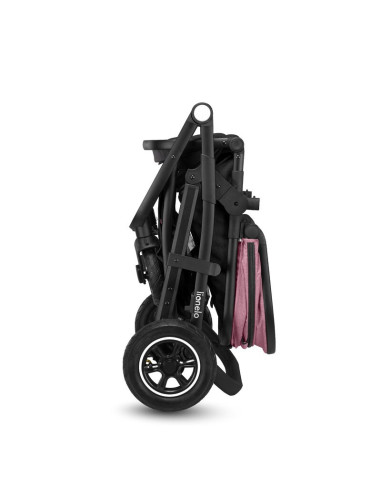 BN-LO-AMBER_2IN1_PINK_ROSE,Lionelo - Carucior Amber, 2 in 1, Cadru aluminiu, Cu landou intarit si salteluta moale, Reversibil, M