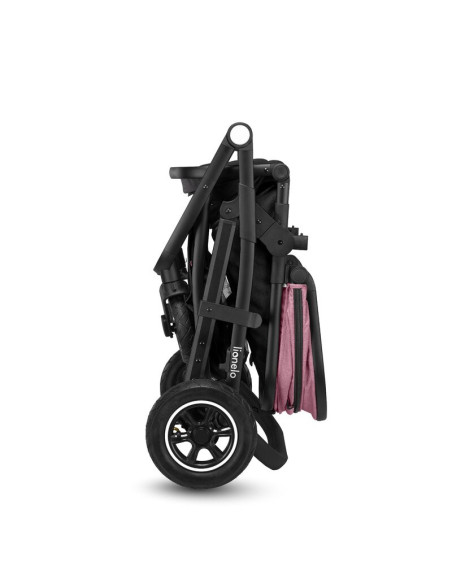 BN-LO-AMBER_2IN1_PINK_ROSE,Lionelo - Carucior Amber, 2 in 1, Cadru aluminiu, Cu landou intarit si salteluta moale, Reversibil, M