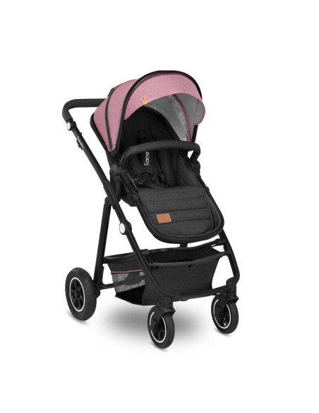 BN-LO-AMBER_2IN1_PINK_ROSE,Lionelo - Carucior Amber, 2 in 1, Cadru aluminiu, Cu landou intarit si salteluta moale, Reversibil, M